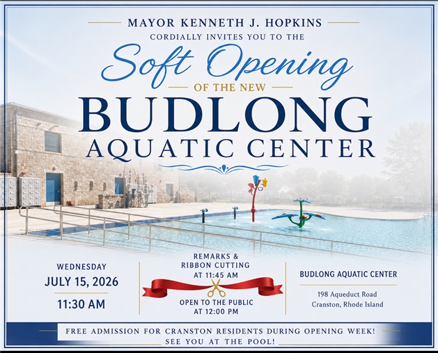 Budlong Pool Grand Re-Opening - July 15, 2026